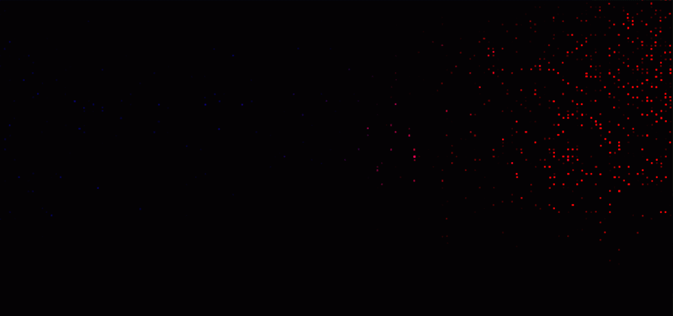 Black with red pin point lights in the right corner